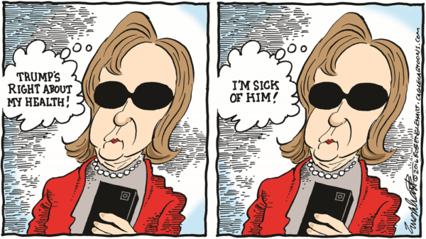 Moxie: cartoon of Hillary Clinton by Bob Englehart.